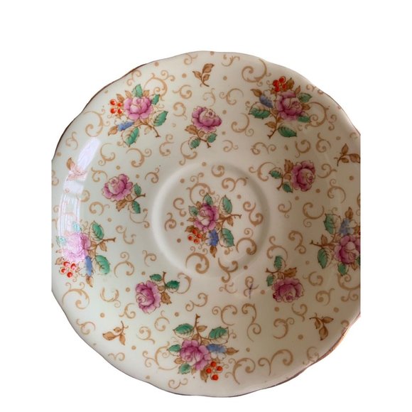 Vintage Victoria C & E Bone China English Rose Teacup & Saucer Chintz England - Picture 13 of 13